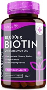 Biotina con aceite de coco